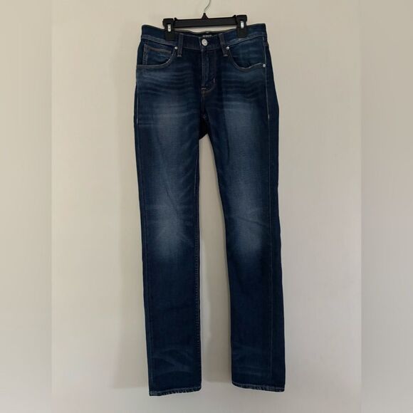 Men's Hudson The Blake Slim Straight SZ 29 Dark Wash 34" Inseam Mid Rise
